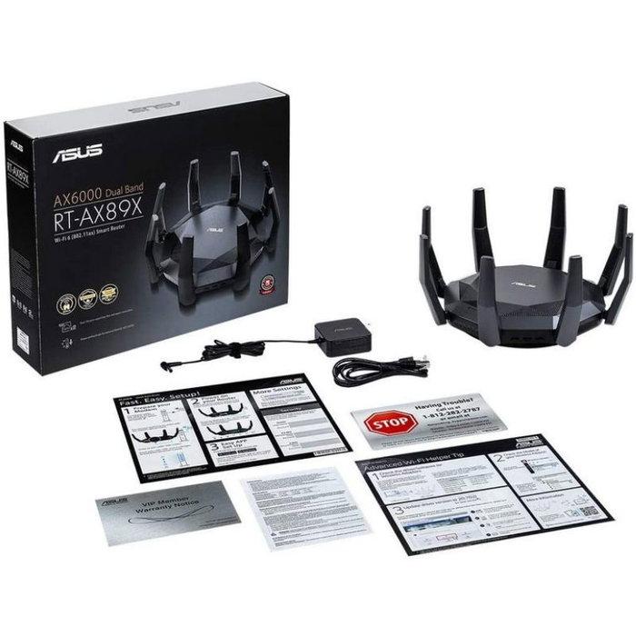 Asus RT-AX89X AX6000 Wi-Fi 6 Dual-Band Router Negro Asus RT-AX89X AX6000 Wi-Fi 6 Dual-Band Router Negro